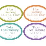 2 x 3 stickers used for practicing silence.