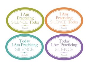 2 x 3 stickers used for practicing silence.